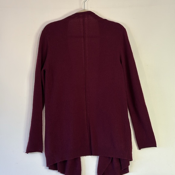 Long Burgundy Cashmere Cardigan-Velvet Brand - Picture 8 of 9